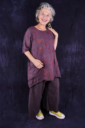 2270 Linen Urchin Tunic Fig-P