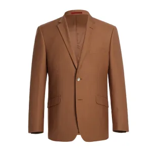 Alessandro Vitello by Renoir 2-Piece Slim Fit Single Breasted Notch Lapel Brown Suit 201-106