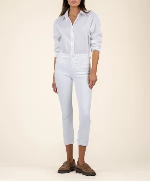 Amy Mid Rise Crop Straight Leg