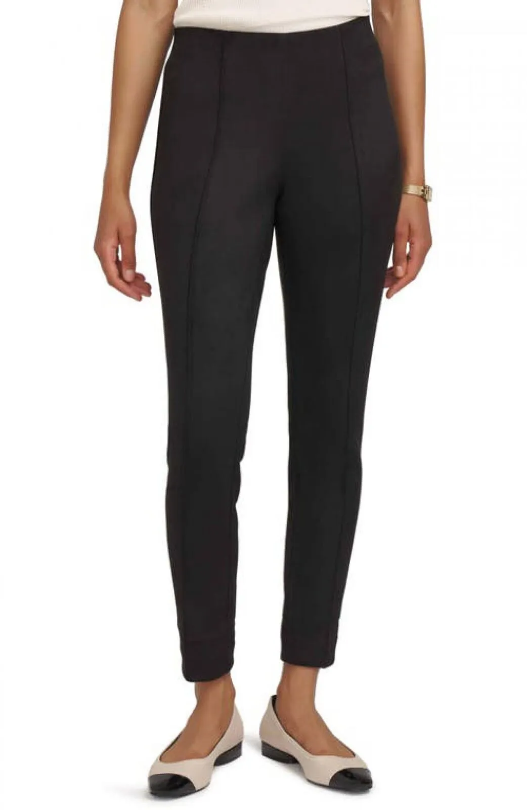 Anne Klein Womens High Waist Slim Leg Faux Suede Pull-On Pants 10847941