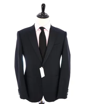 ARMANI COLLEZIONI - "M Line" Blue Slim 1-Button Tuxedo Peak Lapels - 40R