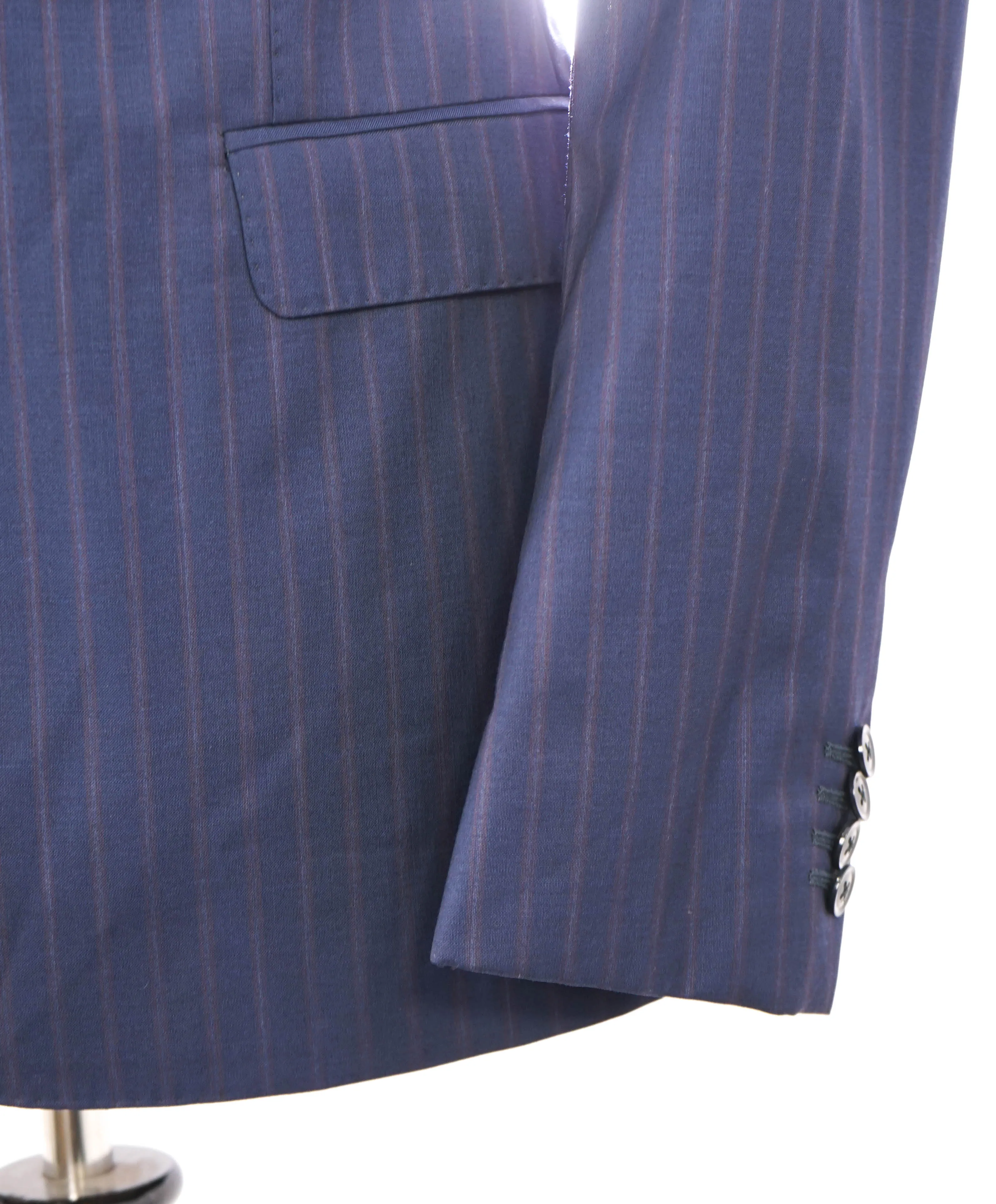 ARMANI COLLEZIONI - “S Line” SLIM Red & Blue Rope Stripe PREMIUM Suit - 40L