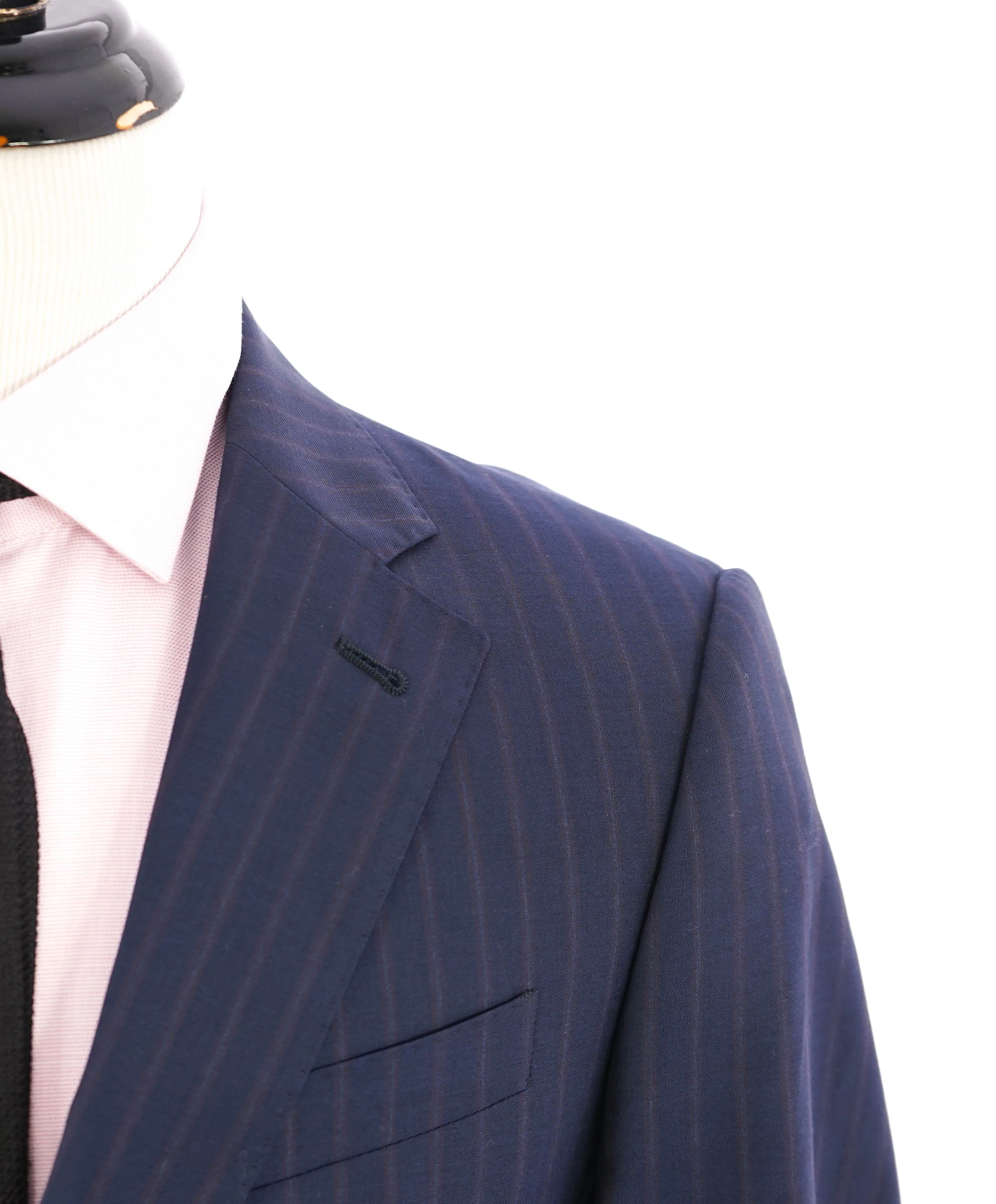 ARMANI COLLEZIONI - “S Line” SLIM Red & Blue Rope Stripe PREMIUM Suit - 40L