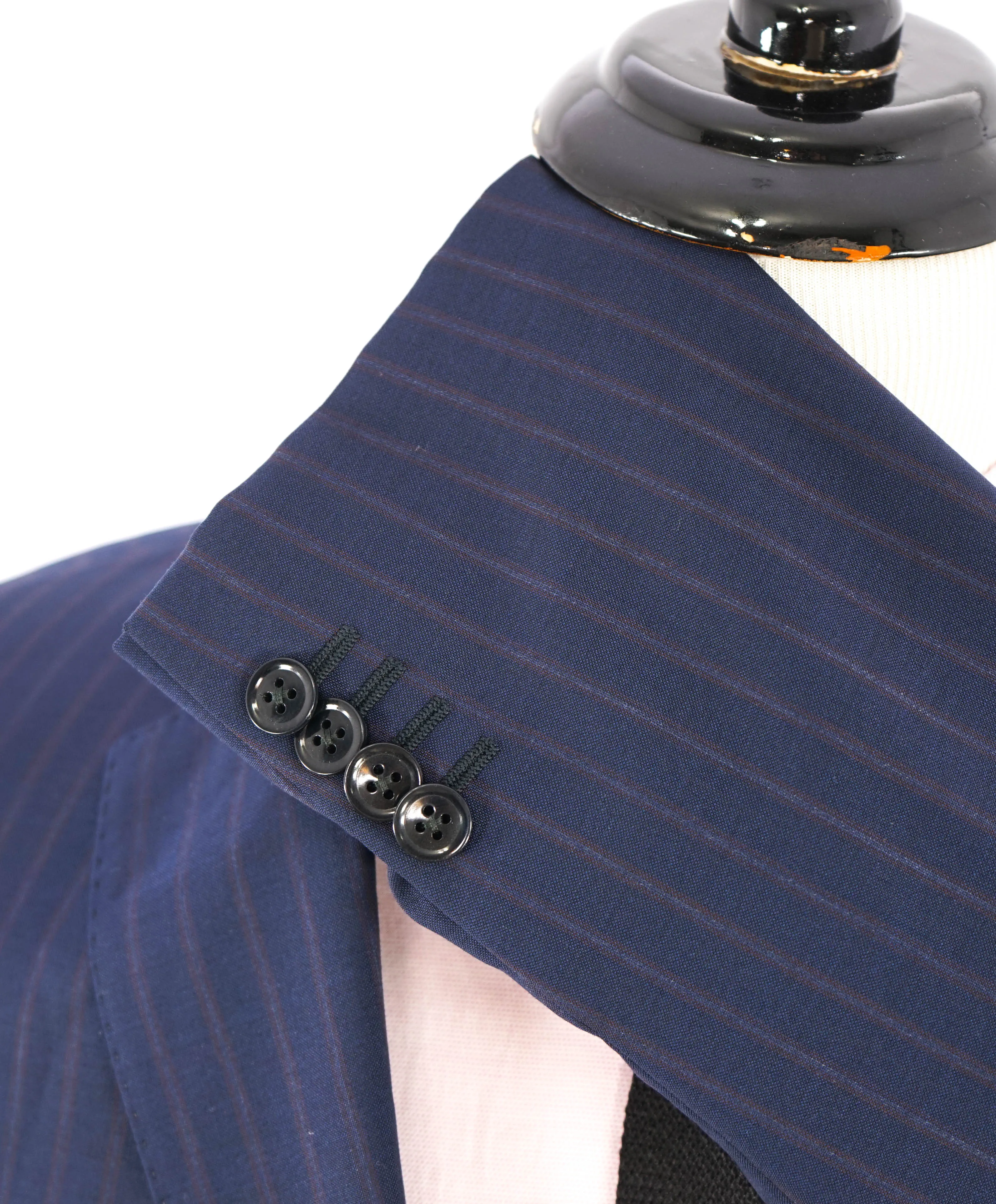 ARMANI COLLEZIONI - “S Line” SLIM Red & Blue Rope Stripe PREMIUM Suit - 40L