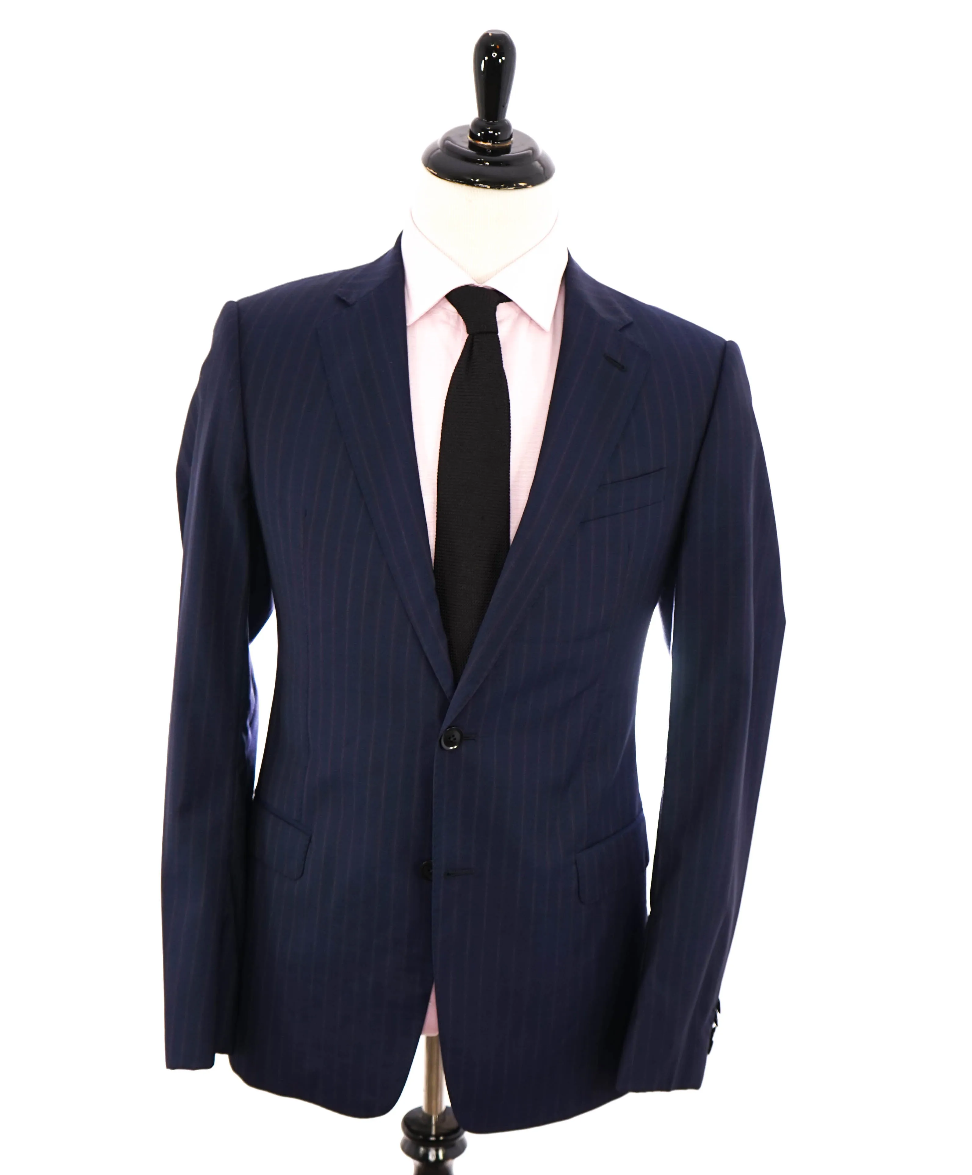 ARMANI COLLEZIONI - “S Line” SLIM Red & Blue Rope Stripe PREMIUM Suit - 40L
