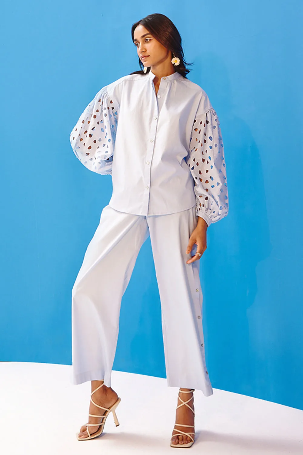 Arushi Mehra In Our Powder Blue Butter Cup Co-Ord Set