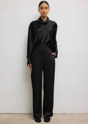 Barb High Waist Straight Leg Pant (Black)
