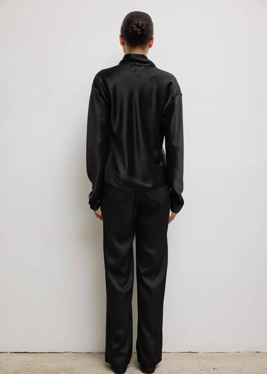 Barb High Waist Straight Leg Pant (Black)