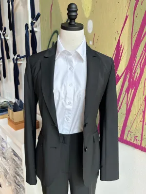 Black Stretch Feminine Cut Premium Suit Coat