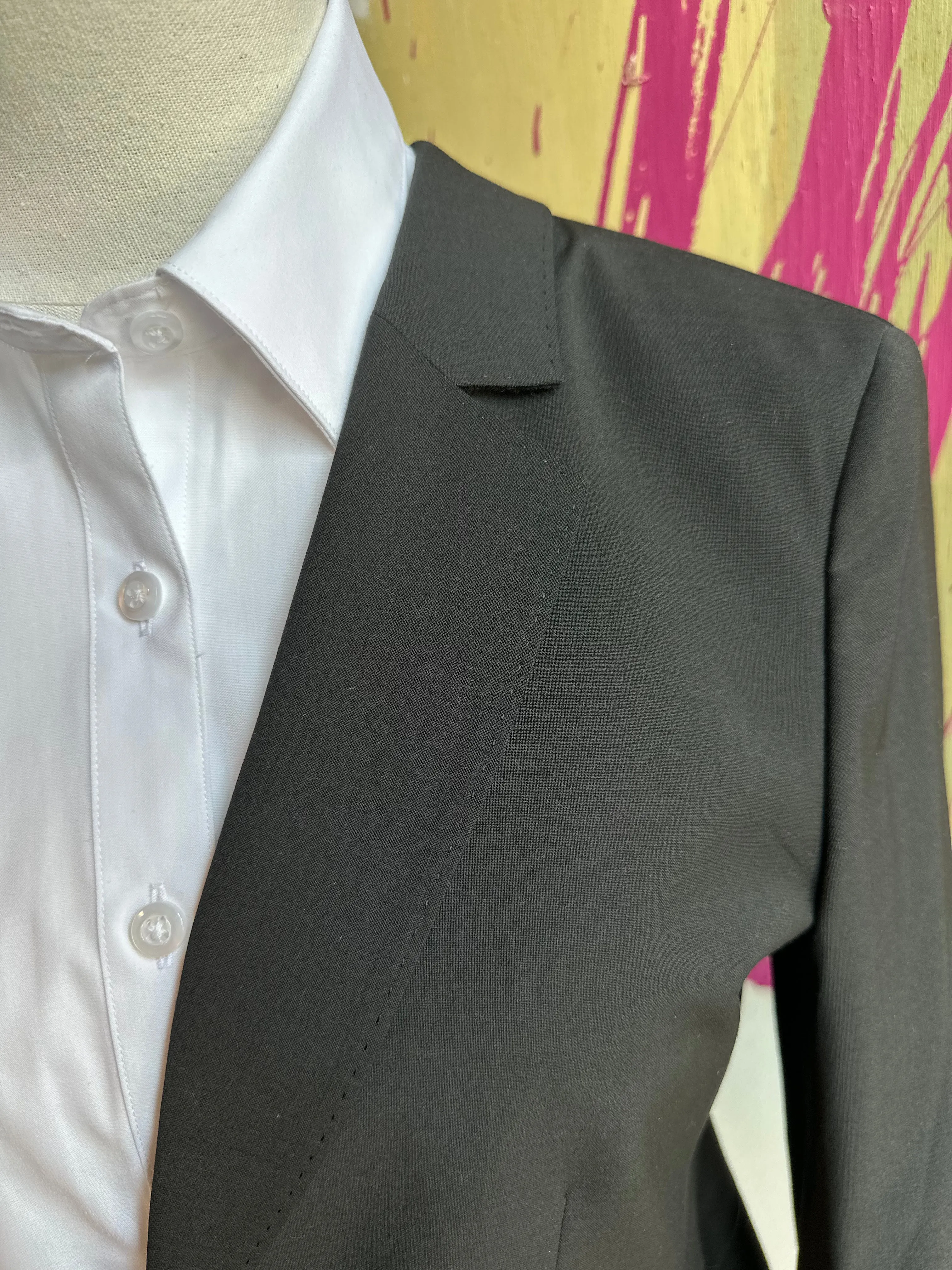 Black Stretch Feminine Cut Premium Suit Coat