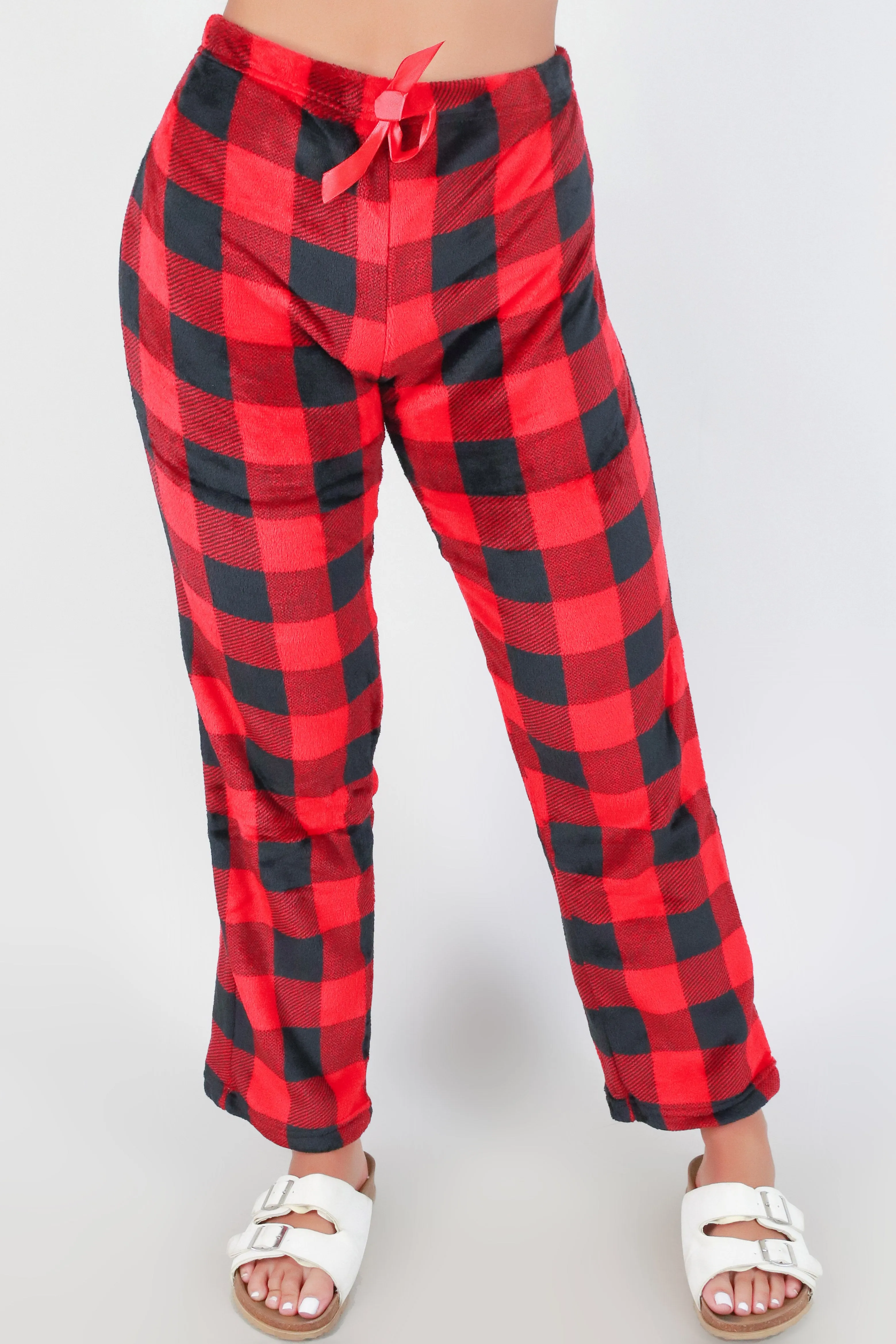 BUFFALO CHECK FUZZY SLEEP PANTS