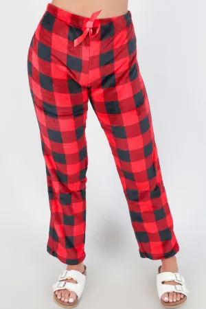 BUFFALO CHECK FUZZY SLEEP PANTS