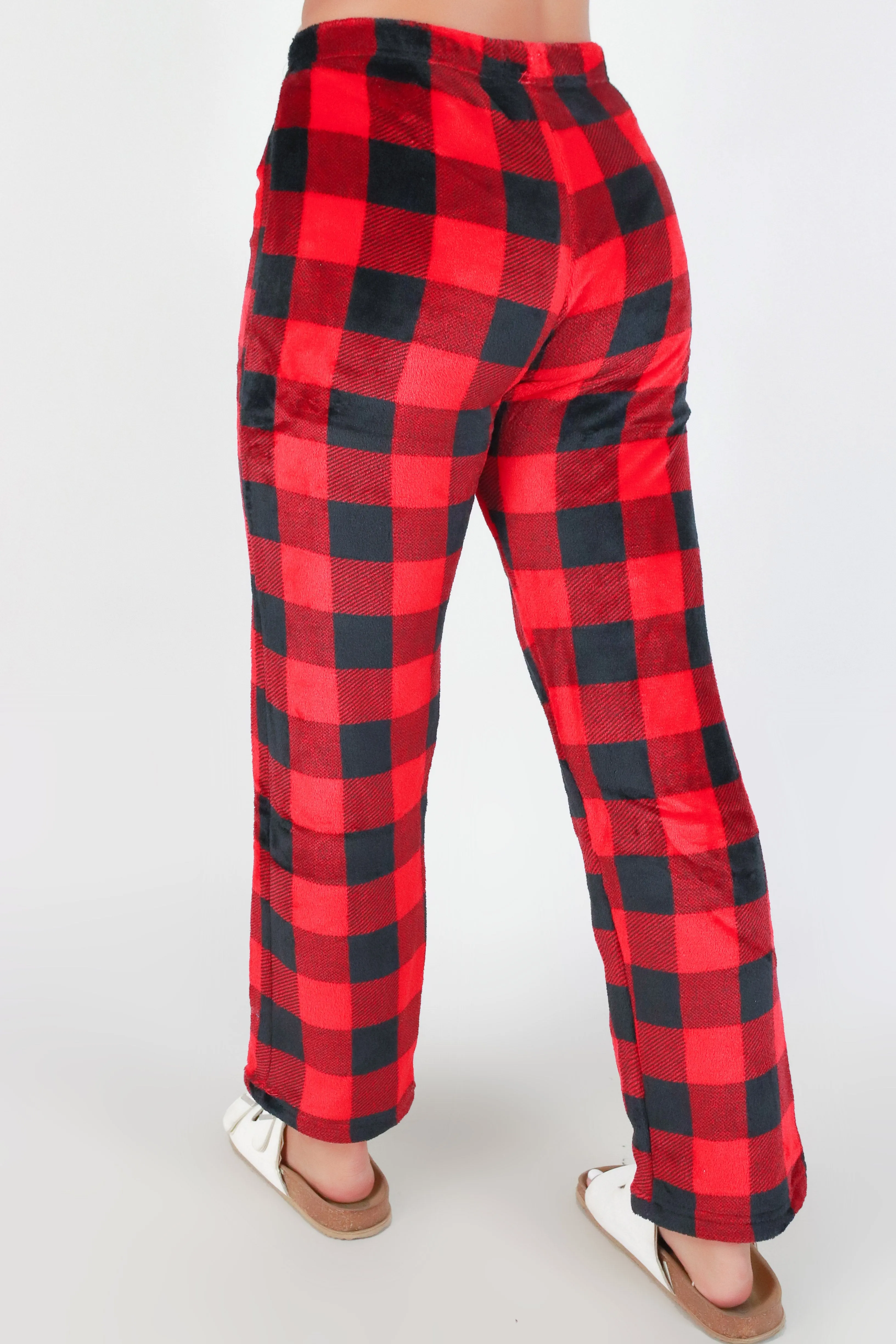 BUFFALO CHECK FUZZY SLEEP PANTS