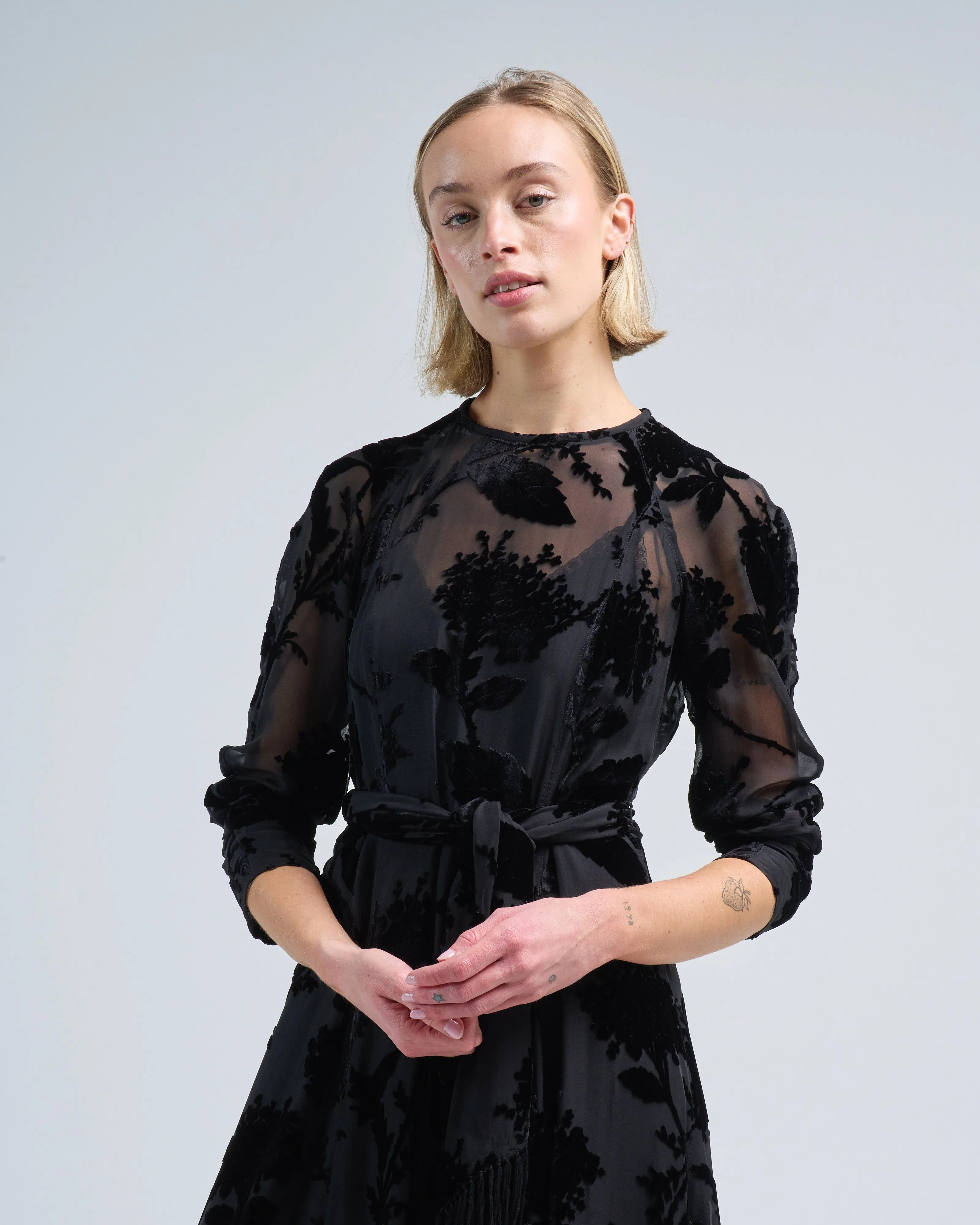 burnout sheath dress
