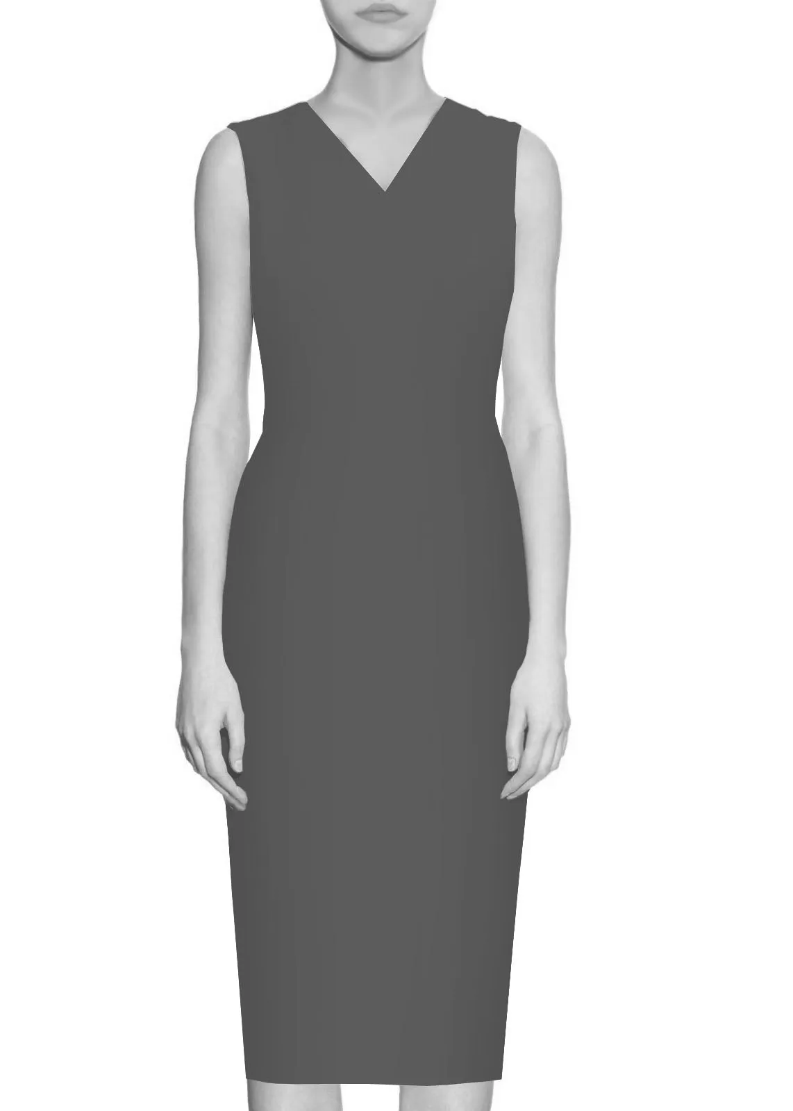 CaeliNYC Kateri Light Blue V-Neck Sheath Dress