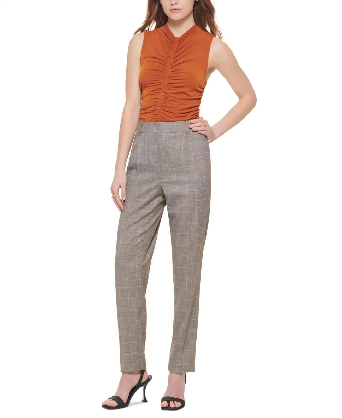 Calvin Klein Womens Petite Straight-Leg Modern Fit Pants T24P936B