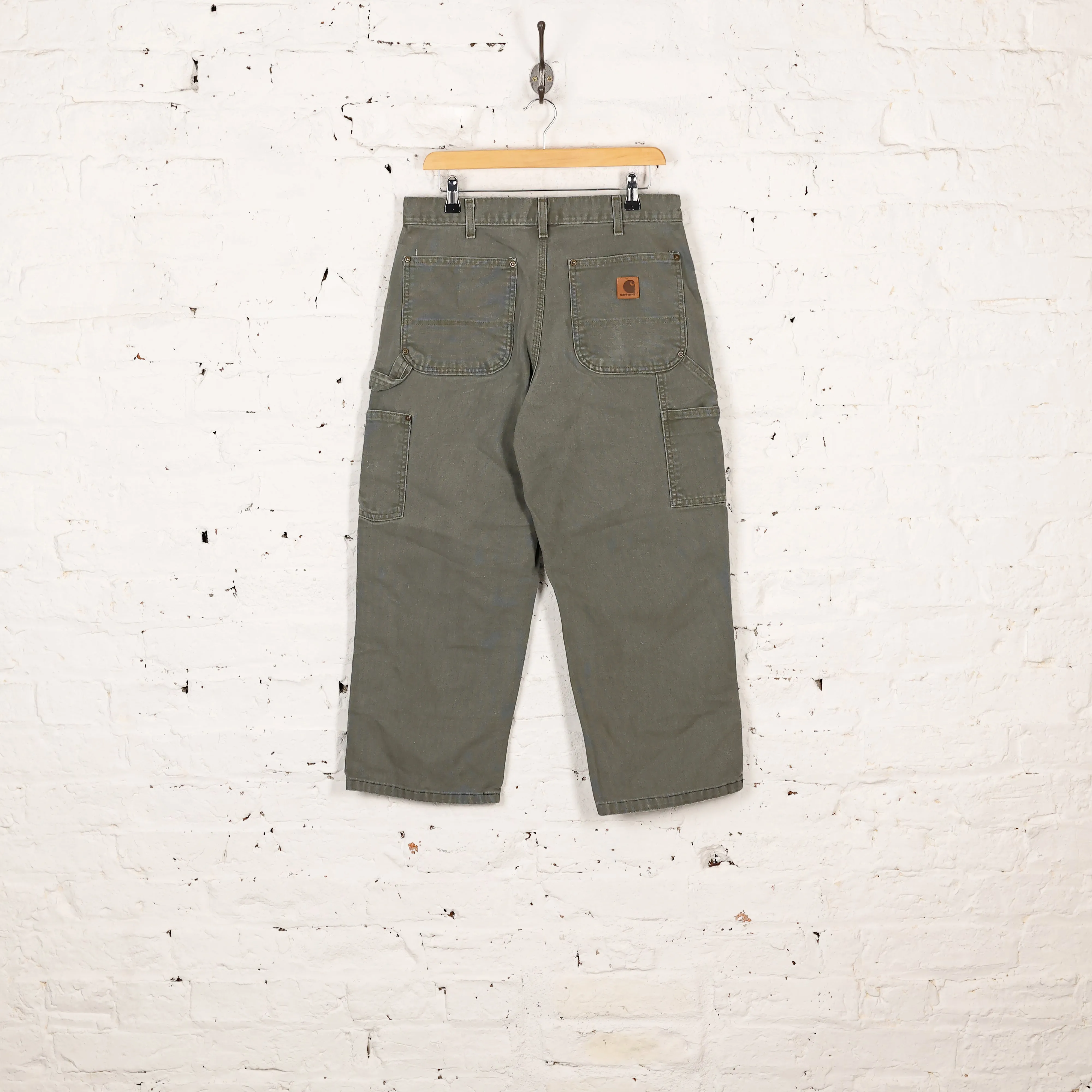 Carhartt Original Dungaree Fit Double Knee Work Pants -Green - M