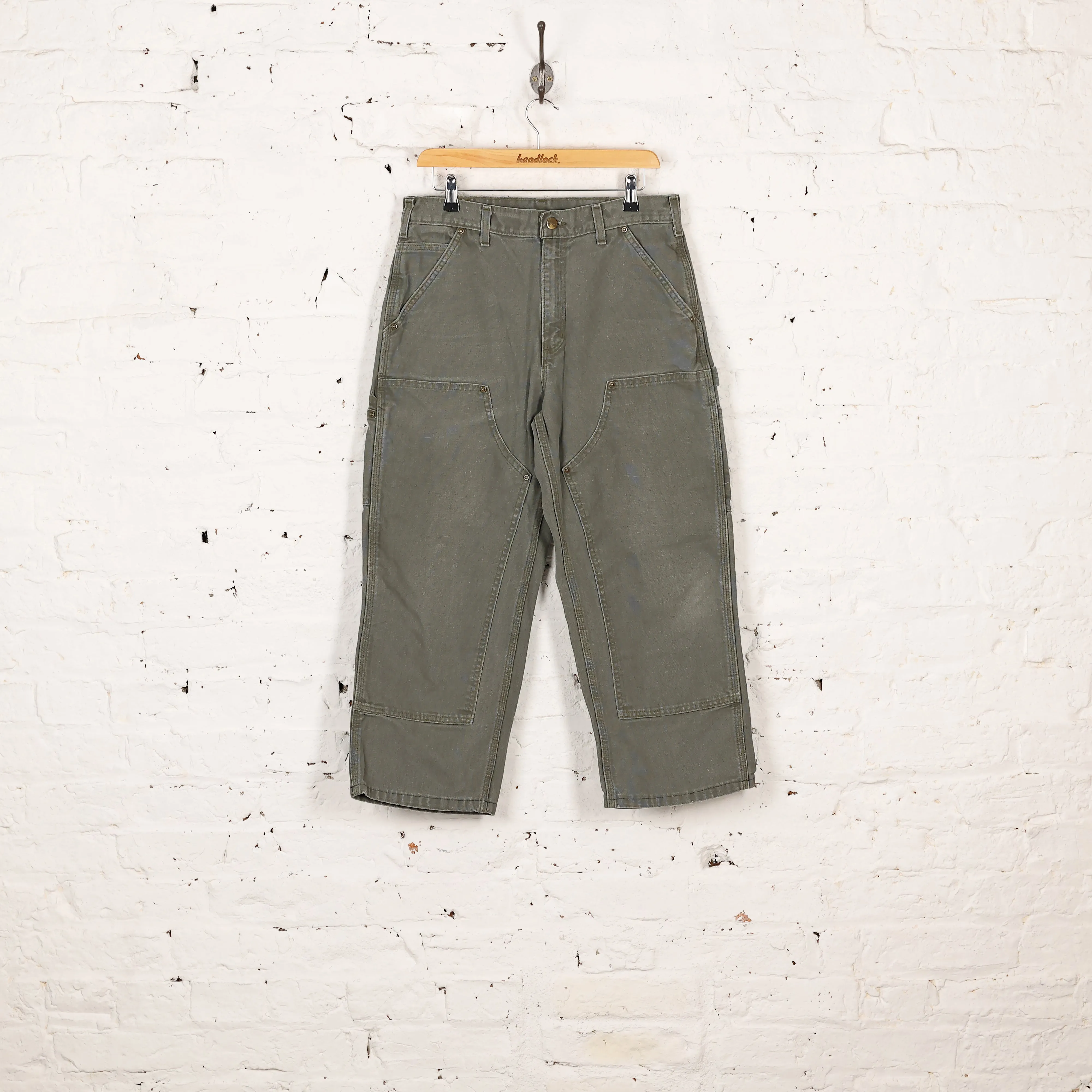 Carhartt Original Dungaree Fit Double Knee Work Pants -Green - M