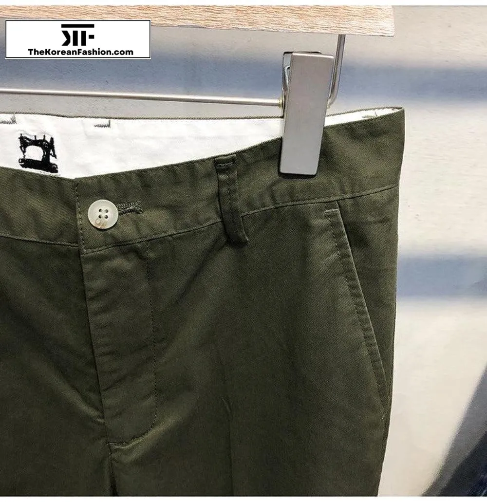 Cotton Slim Feet Pants