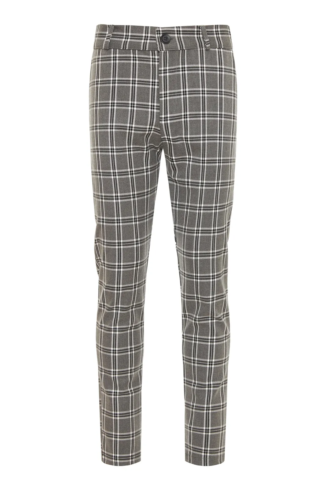 Crus Pants Plaid Grey