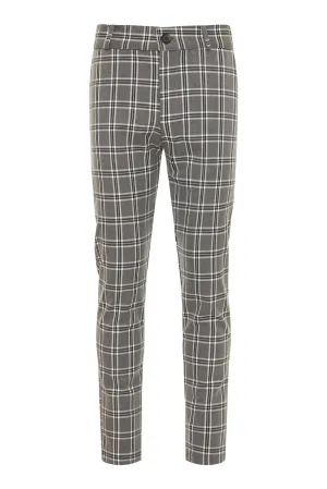 Crus Pants Plaid Grey