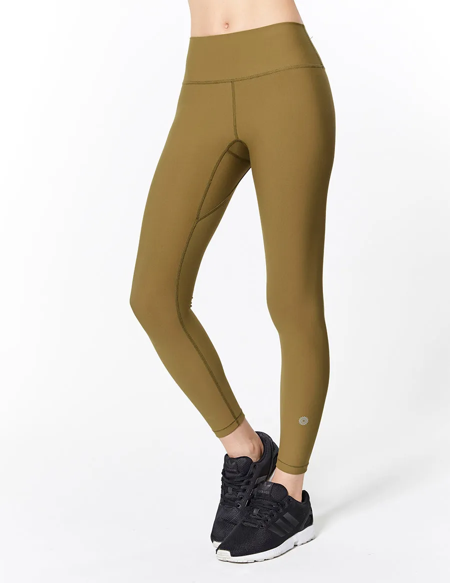 easyoga LESPIRO Glossy Slim Tights1 - X10 Dead Leaf Green/Light Green
