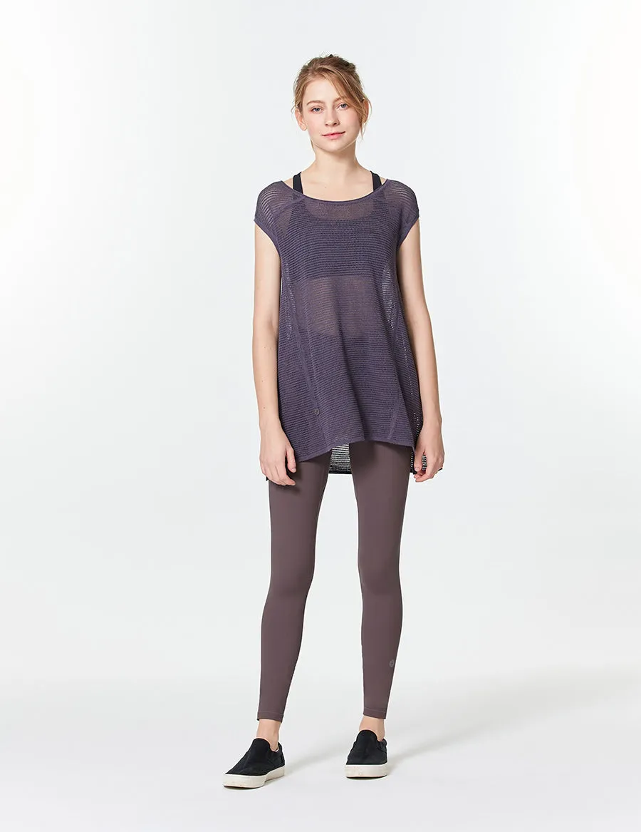 easyoga LESPIRO Glossy Slim Tights3 - C11 Mocha Chocolate