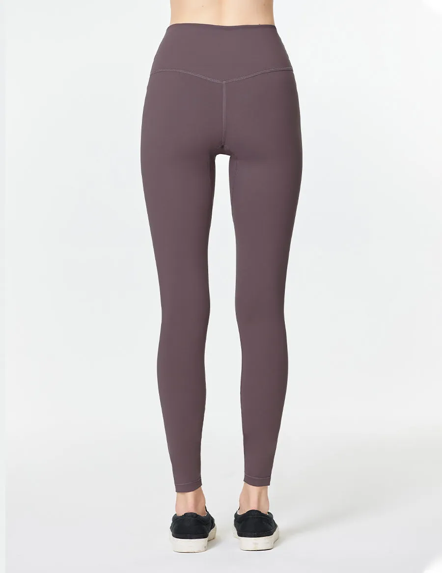 easyoga LESPIRO Glossy Slim Tights3 - C11 Mocha Chocolate