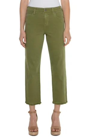 Eco Kennedy Crop Straight with Fray Hem - Eucalyptus