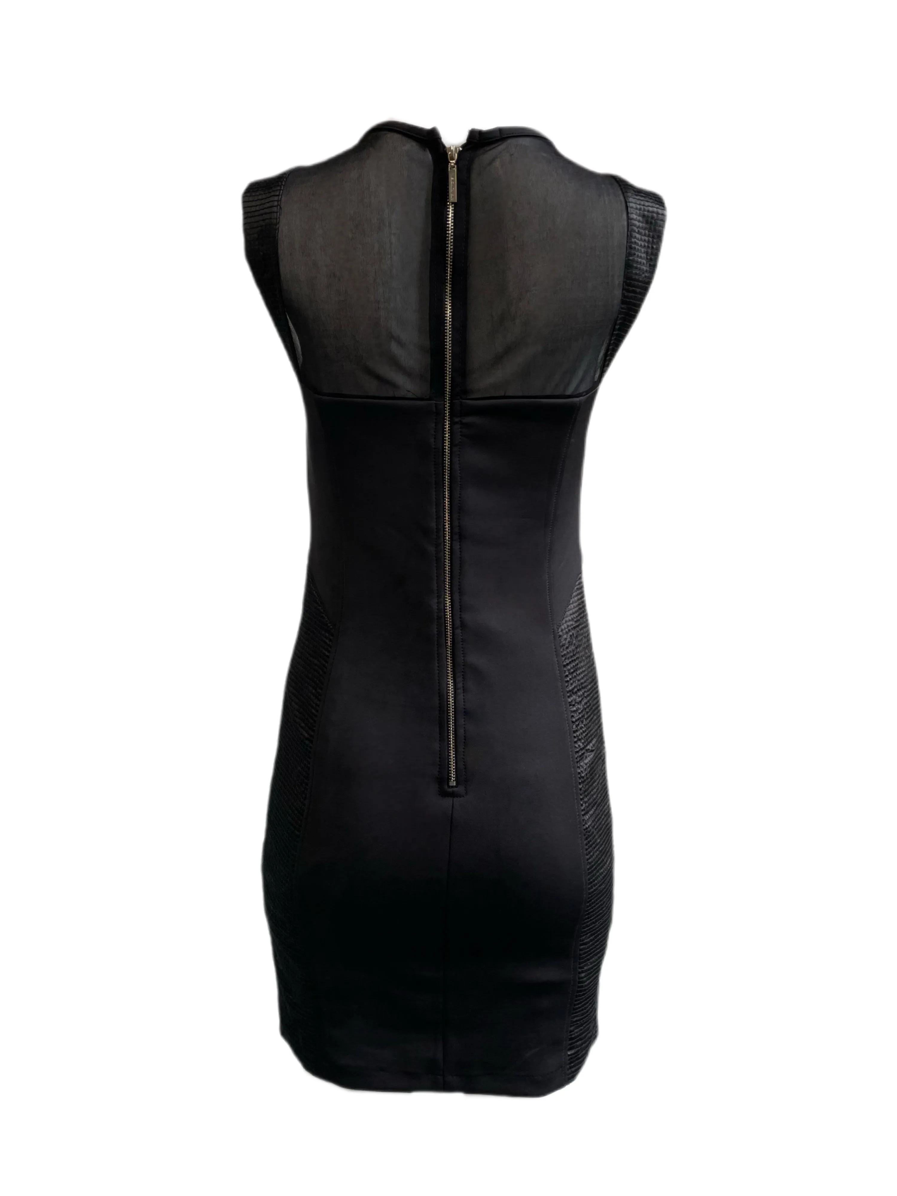 EIGHTH SIN Women's Black Sleeveless Sheer Insert Pencil Dress NWT $297