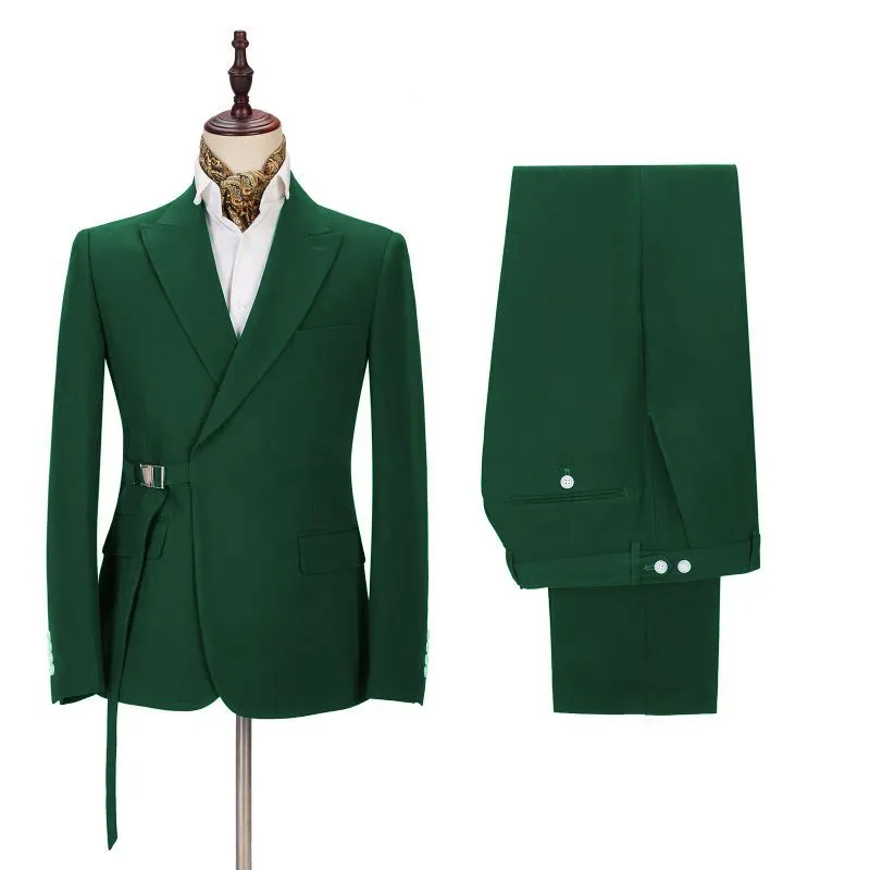 Elegant Green Slim Fit Fashion Men Suits Online for Prom