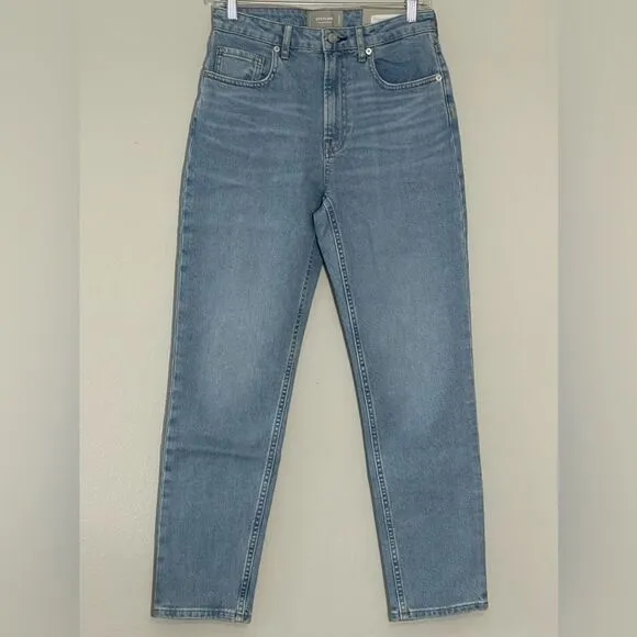 Everlane NWT The Curvy Cheeky Jeans Size 23 in Sky Blue High Rise
