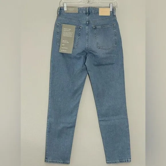 Everlane NWT The Curvy Cheeky Jeans Size 23 in Sky Blue High Rise