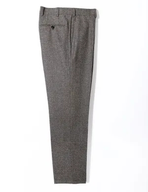 FINAL SALE: BKT50 Tailored Trousers in Super 130s Houndstooth Flannel - Smoke