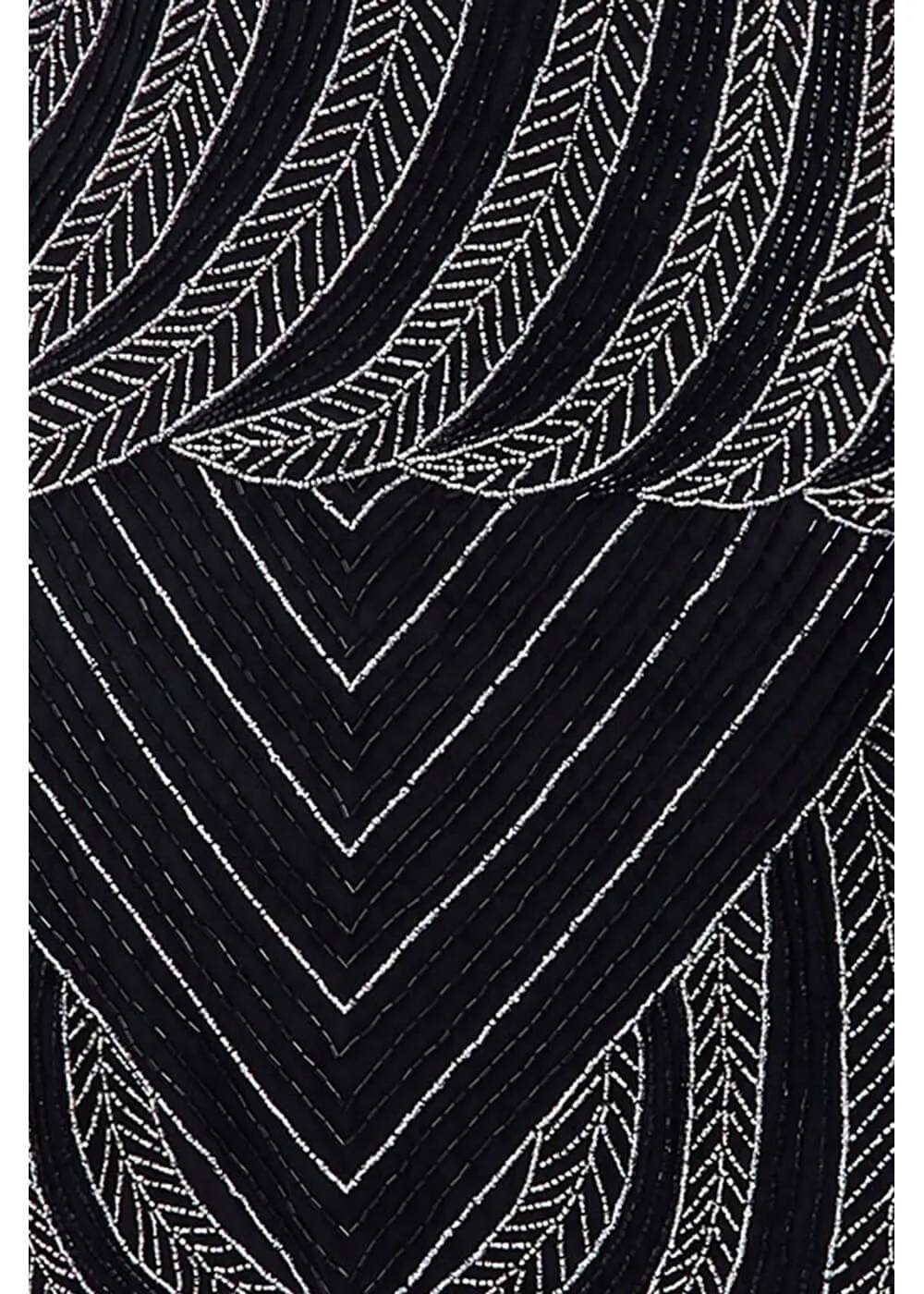 Gatsbylady Dorothy Fringe 20's Flapper Dress Black Silver