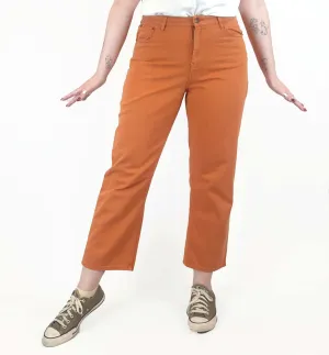 Gorman orange straight leg jeans size 14, best fits size 12-14