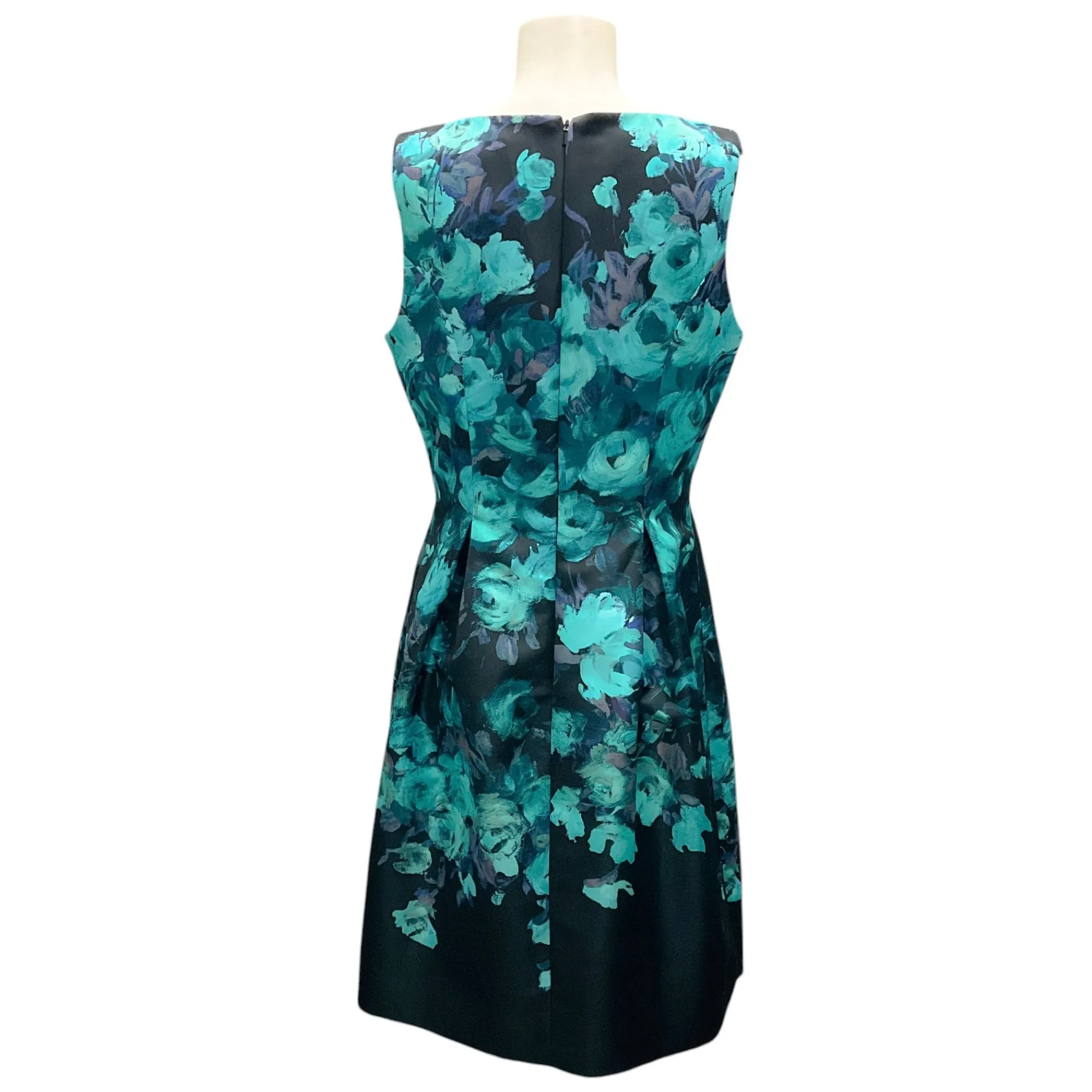 Lela Rose Black / Mint Full Skirt Sheath Dress