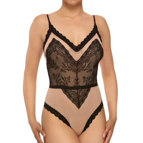 Loretta Bodysuit - Nude/Black -