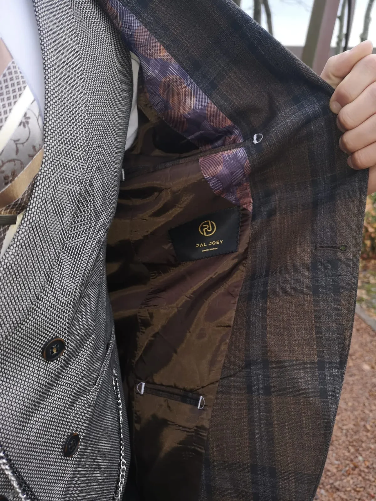 Mara - Brown/Blue 3 Piece Suit