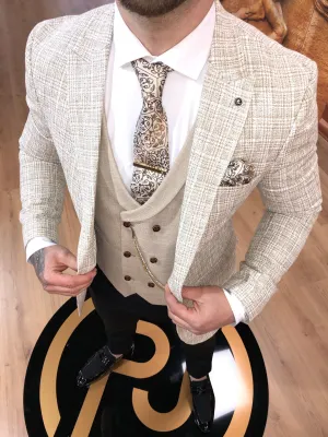 Murdoch - Cream 3 Piece Suit