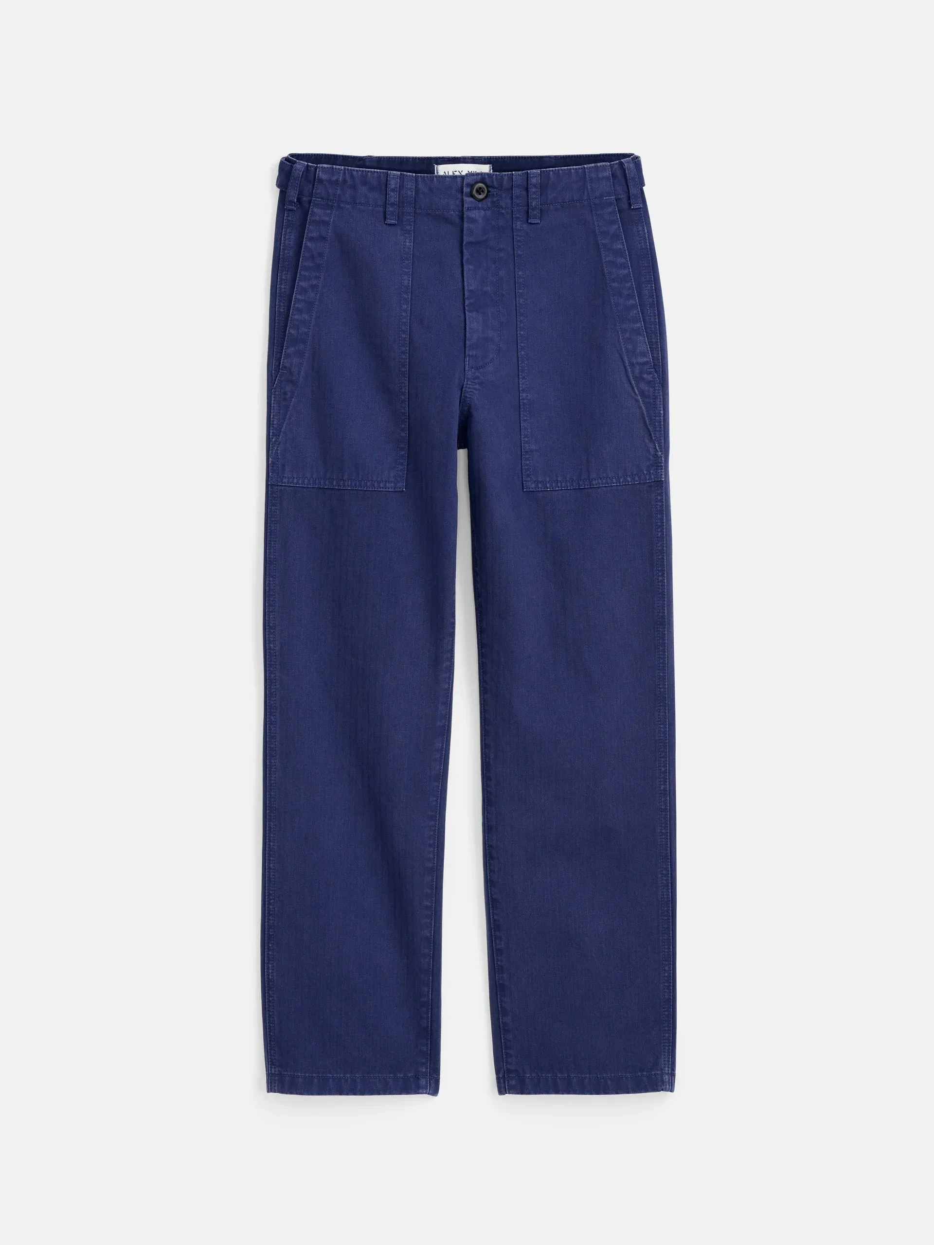 Neil Pant in Herringbone - Midnight Blue