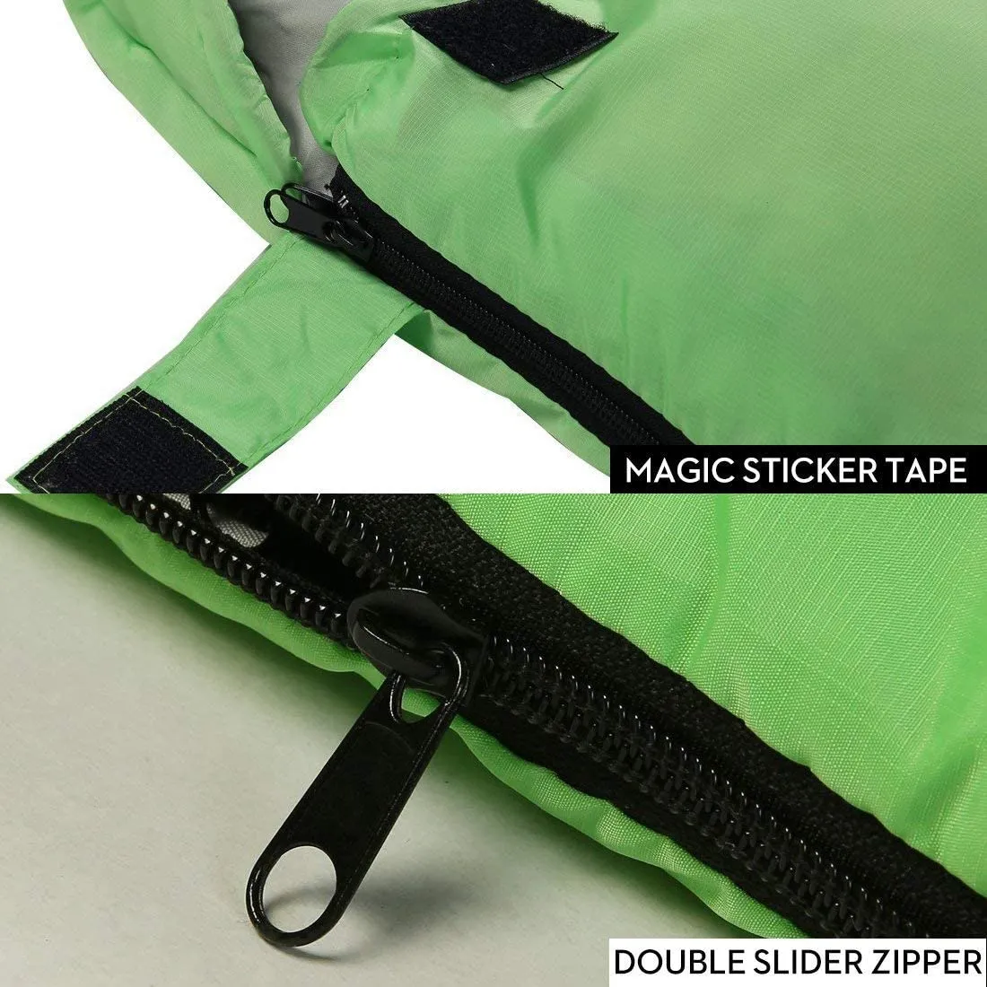 New SOULOUT Sleeping Bag - 4 Seasons Warm Cold Weather Lightweight, Portable, Waterproof Sleeping Bag with Compression Sack for Adults & Kids, Green!
