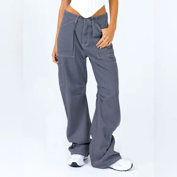 NWOT | MIAMI VICE PANT SLATE | LIONESS
