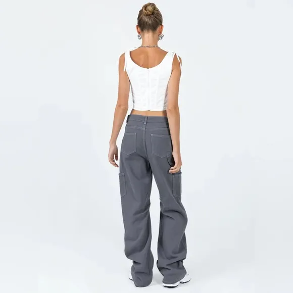 NWOT | MIAMI VICE PANT SLATE | LIONESS
