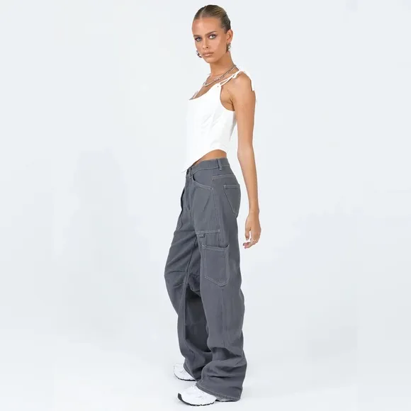 NWOT | MIAMI VICE PANT SLATE | LIONESS