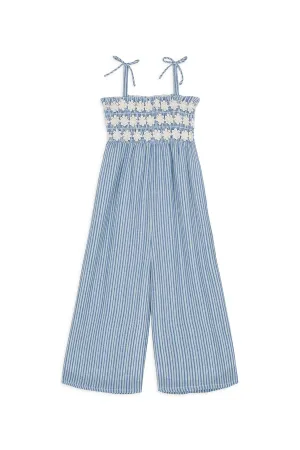 Overall Morli, Blue Parasol Stripes