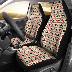 Playing Card Suits Pattern Car Seat Covers Seat Protectors