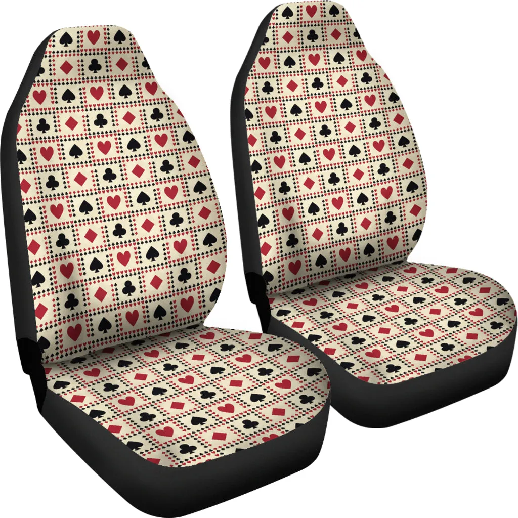 Playing Card Suits Pattern Car Seat Covers Seat Protectors