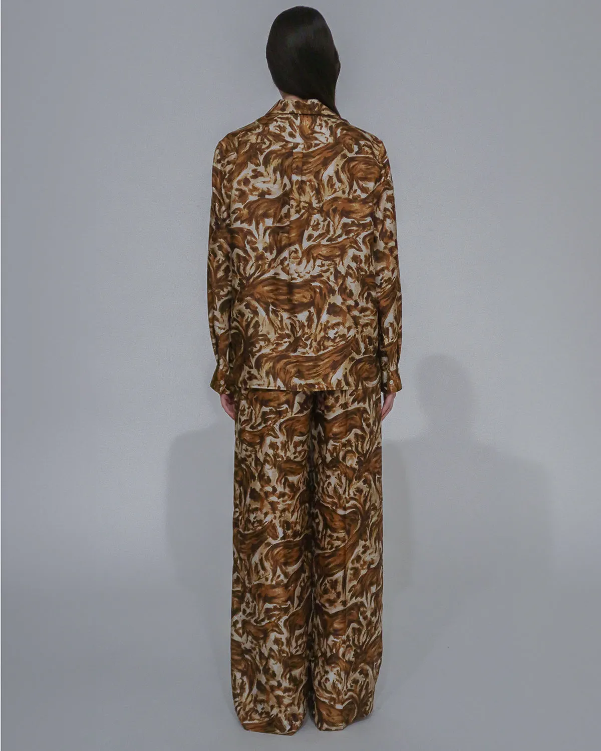 PLEAT FRONT STRAIGHT PANT