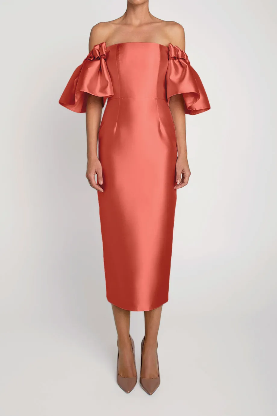 Poppy Silk and Wool Midi Dress